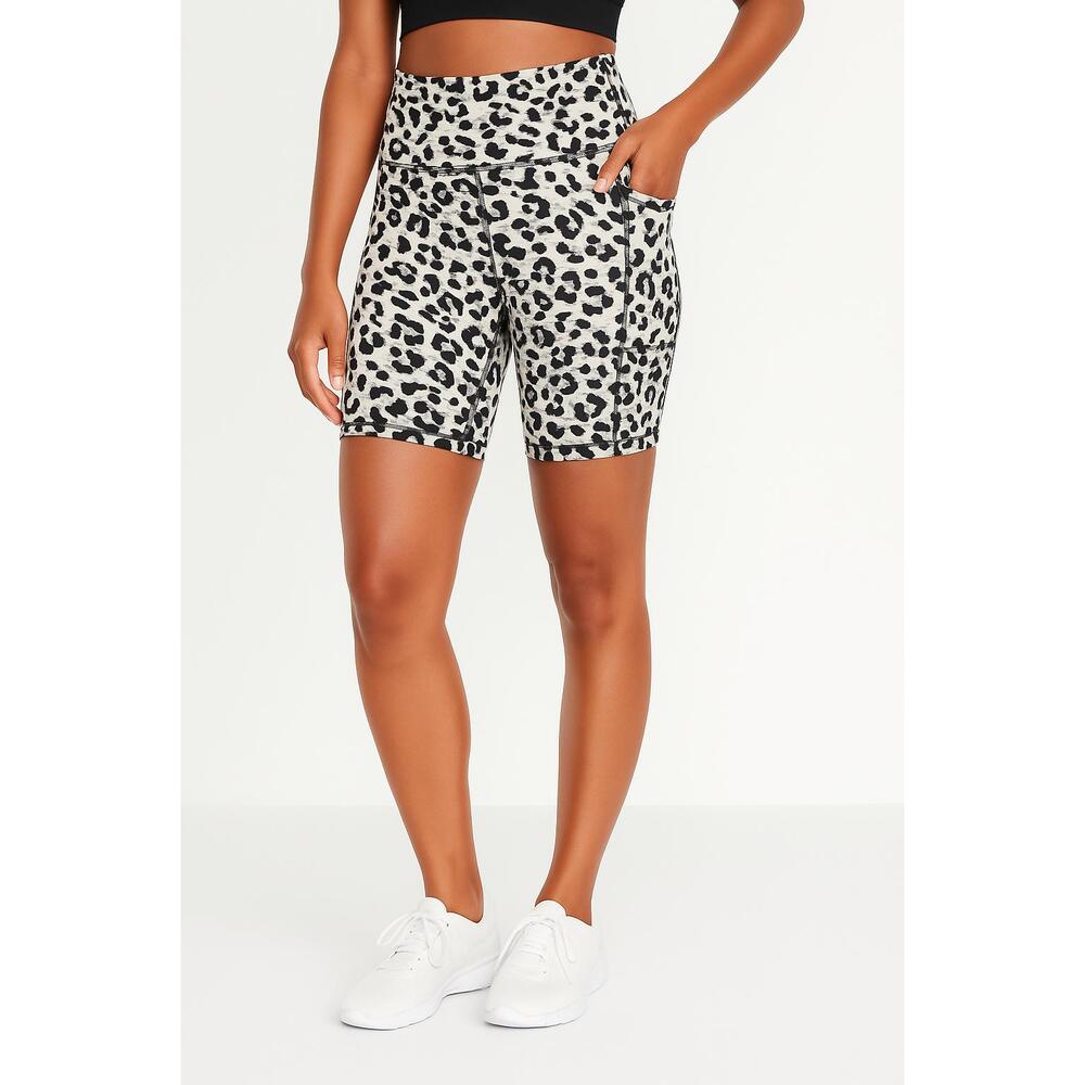 Old Navy Active Powersoft Animal Print High Waist Pocket‎ Bike Shorts Size XS
